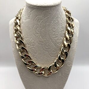 Express Chunky Gold-Tone Cuban Link Chain Necklace